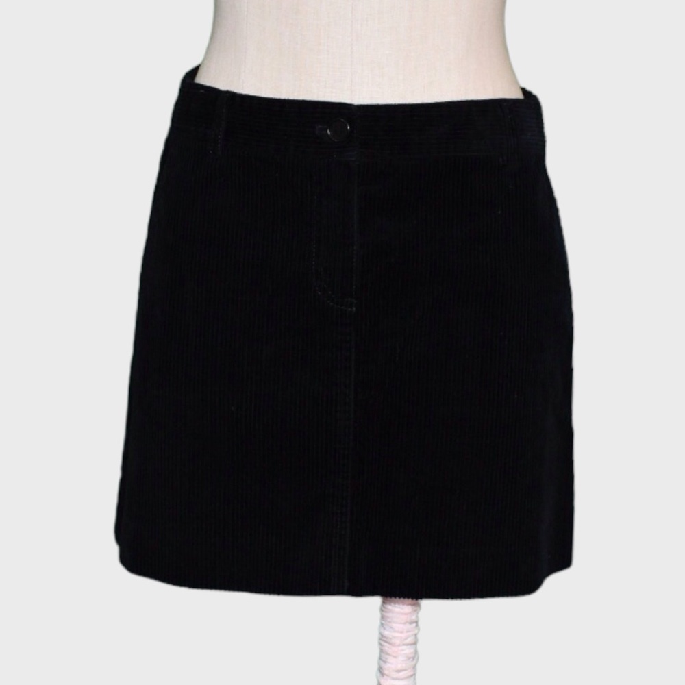 Theory Cotton Blend Corduroy A Line Mini Skirt